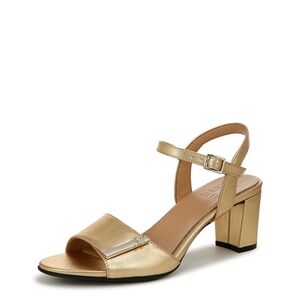 Naturalizer Womens Bristol Heeled Sandal Dark Gold with Ornament, 8M